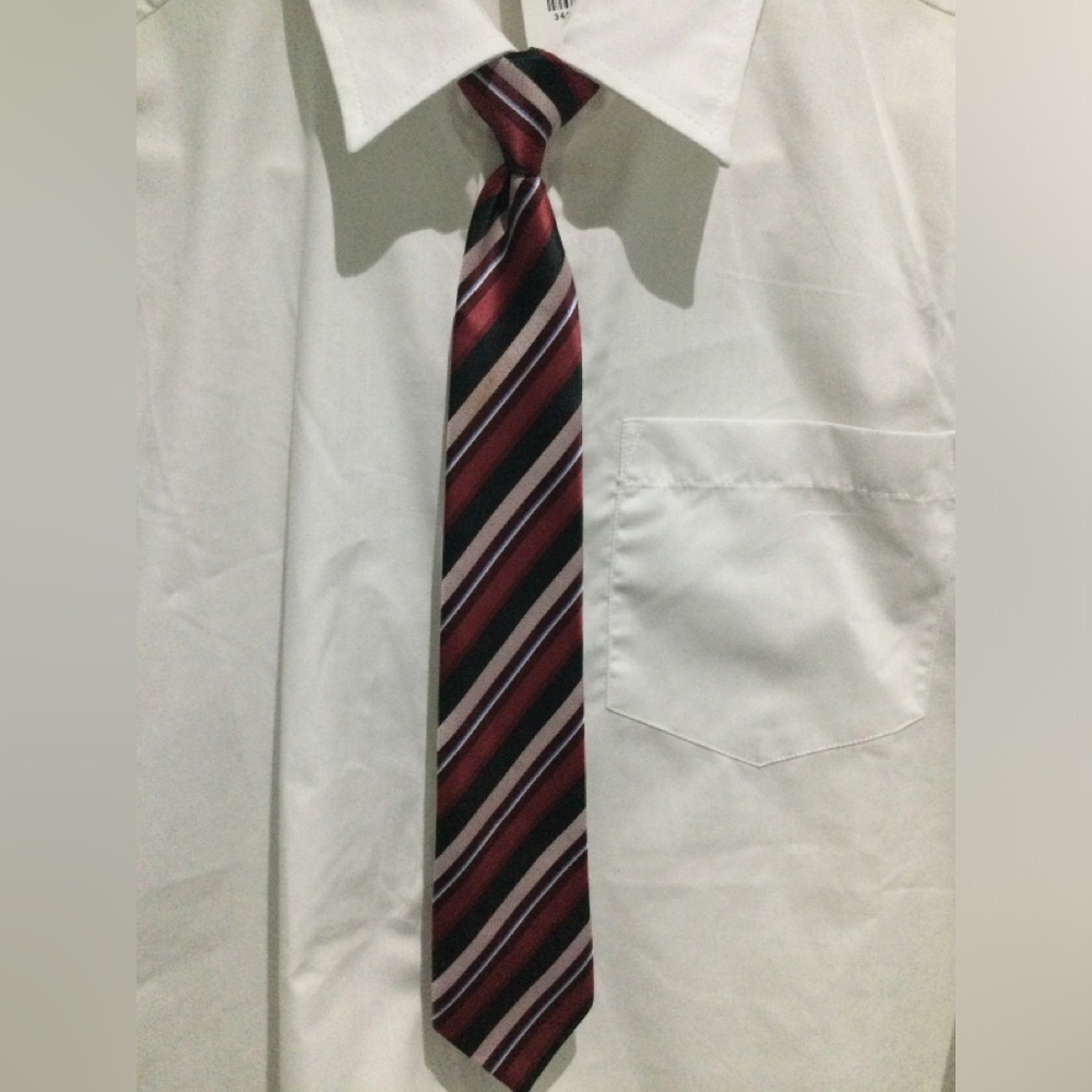 Pair Of Red and Black Diagonal Striped Ties